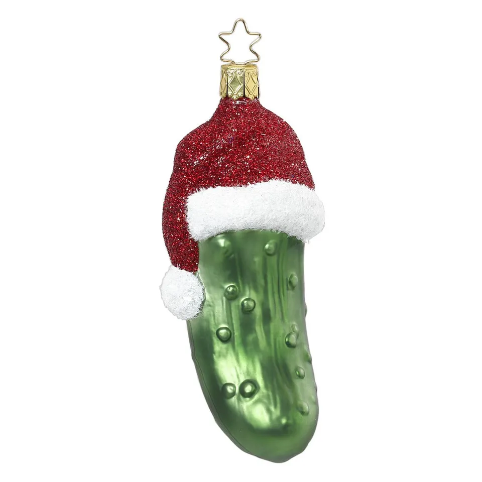 inge-glas-weihnachtsgurke-gr-n-12-cm image 1