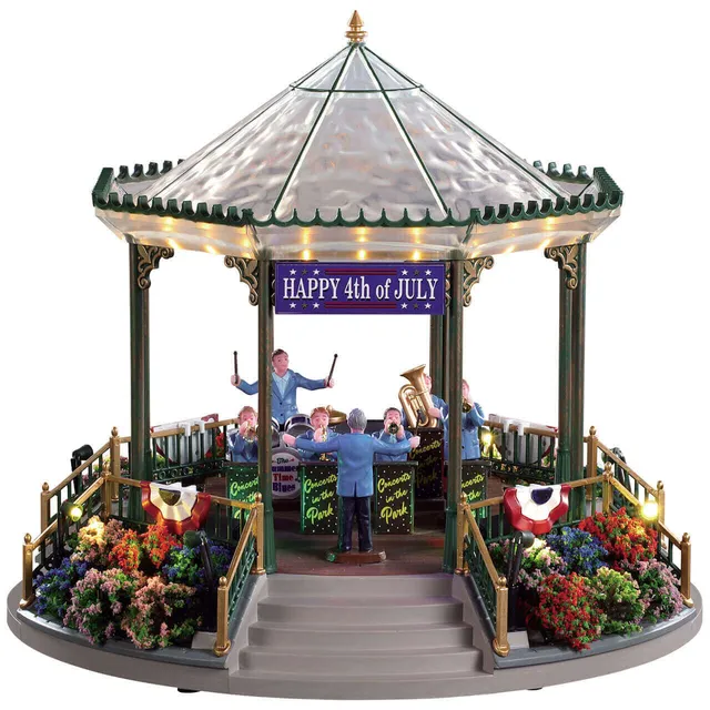 lemax-july-4th-garden-green-bandstand-pavillon image 1