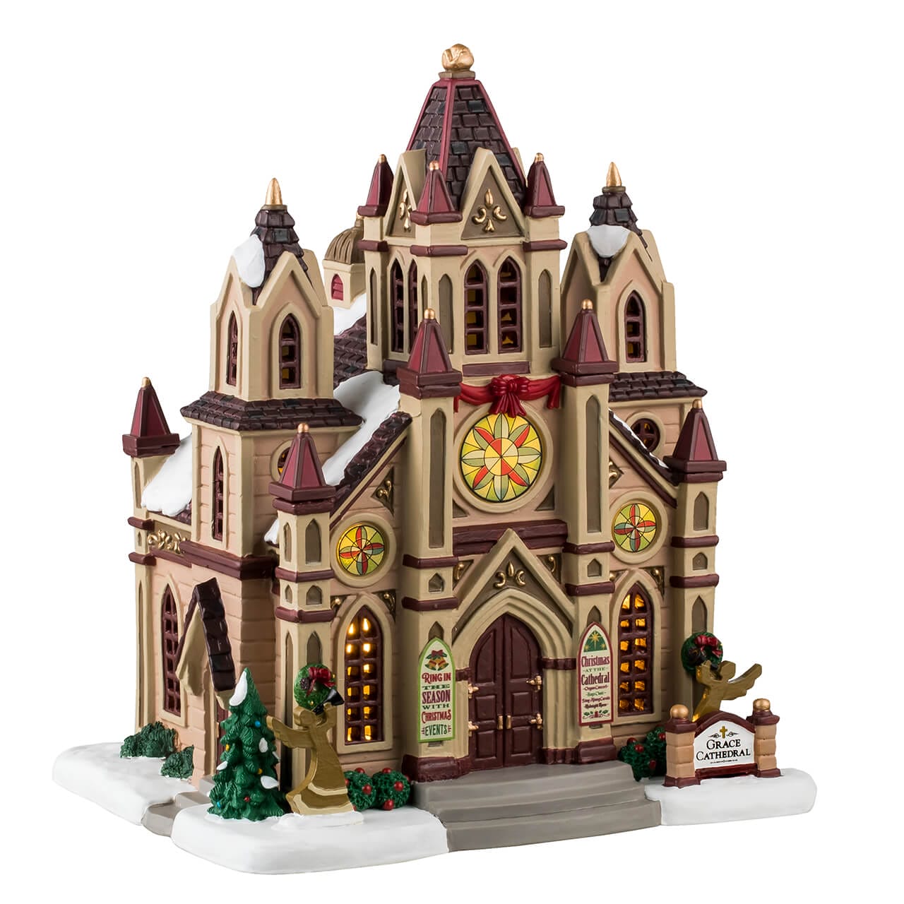 lemax-grace-cathedral-caddington-village-kirche image 1