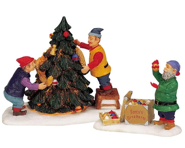 lemax-decorating-santa-s-tree-miniatur-figur-f-r-weihnachtsdorf image 1