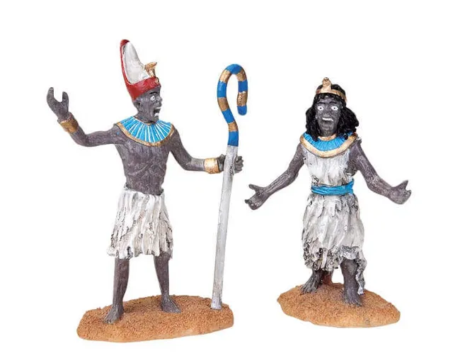 lemax-pharaoh-and-queen-miniatur-figuren-spooky-town image 1