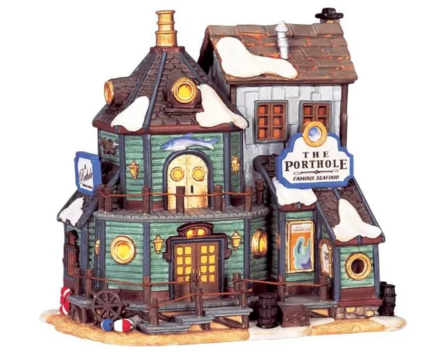 lemax-porthole-seafood-restaurant-beleuchtetes-weihnachtsdorf-geb-ude image 1