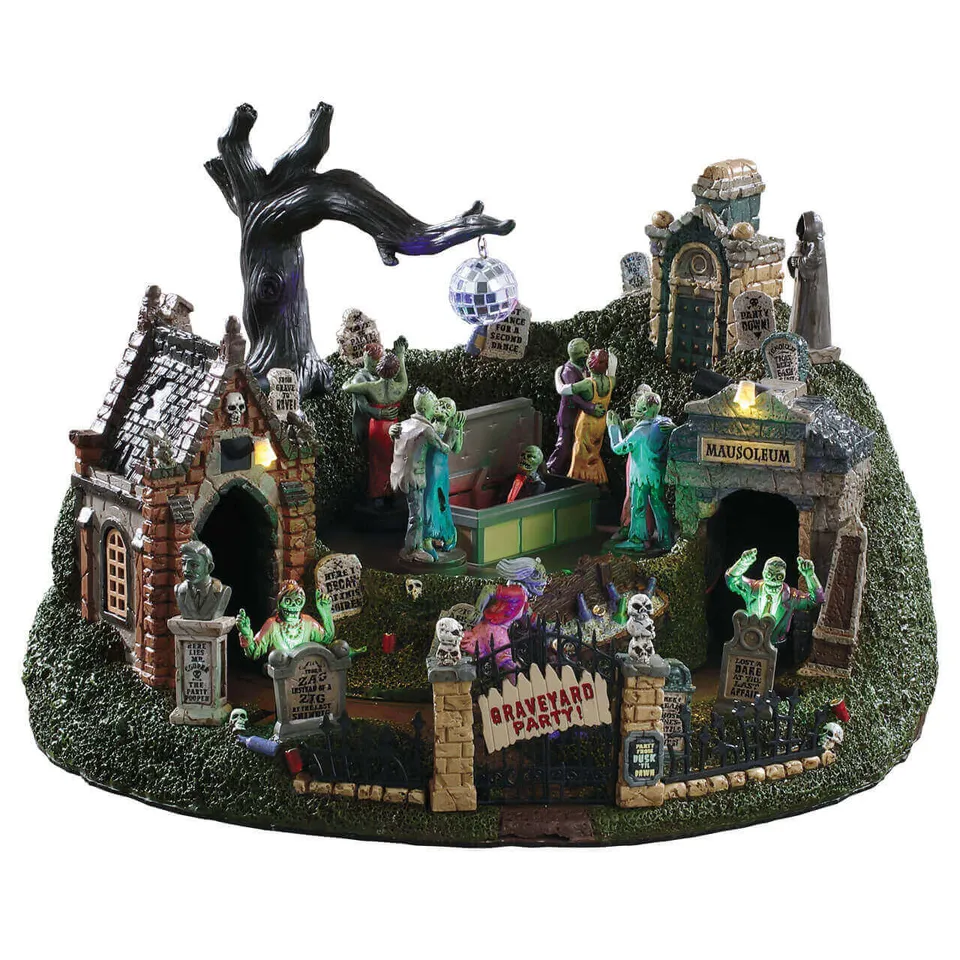 lemax-graveyard-party-spooky-town-animierte-halloween-szene image 1