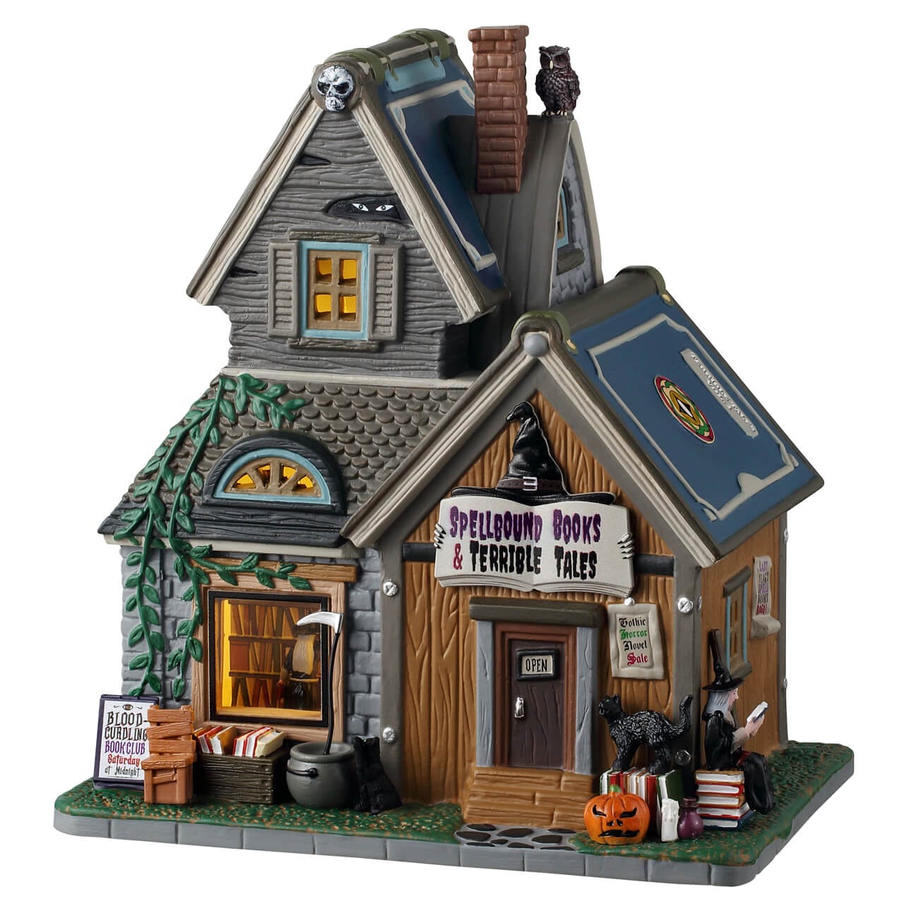 lemax-spellbound-books-terrible-tales-spooky-town-haus image 4