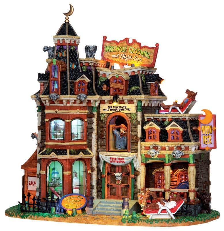lemax-werewolf-grooming-and-night-spa-spooky-town-szene-mit-licht image 1