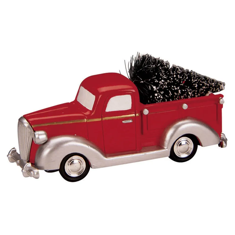 lemax-pick-up-truck-roter-weihnachts-truck-mit-tannenbaum image 1
