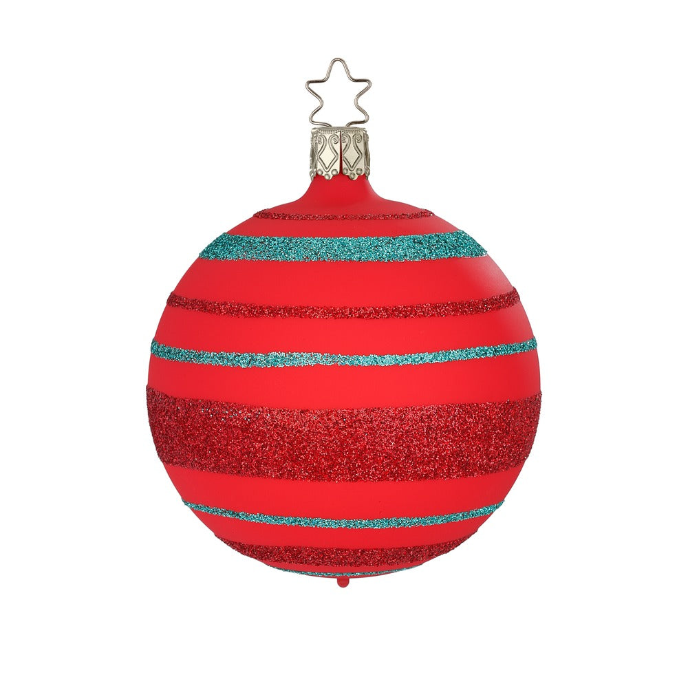 inge-glas-streifenfreude-christbaumkugel-8-cm-rot image 1