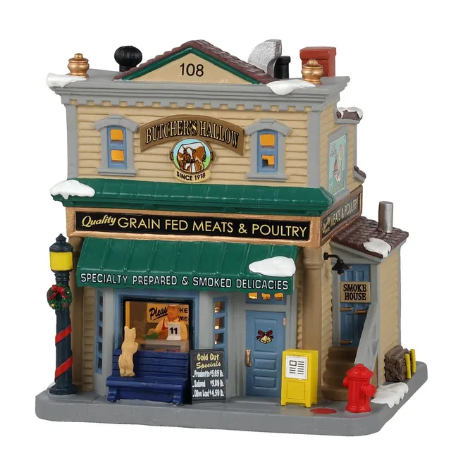 lemax-butcher-s-hollow-detailreiche-miniatur-metzgerei-f-r-weihnachtsd-rfer image 1