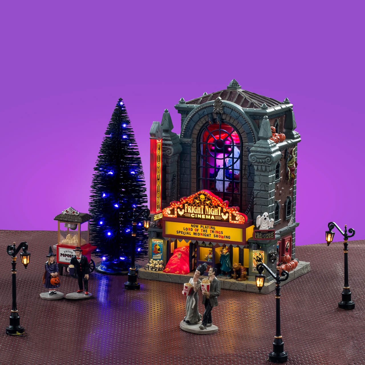 lemax-fright-night-cinema-set-spooky-town-geb-ude-set image 1