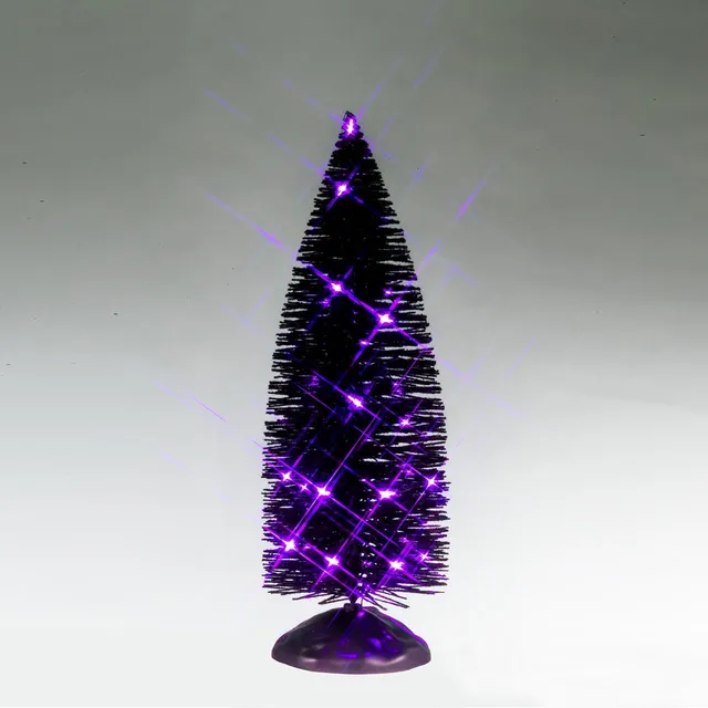 lemax-black-bristle-tree-with-purple-lights-halloween-baum image 1