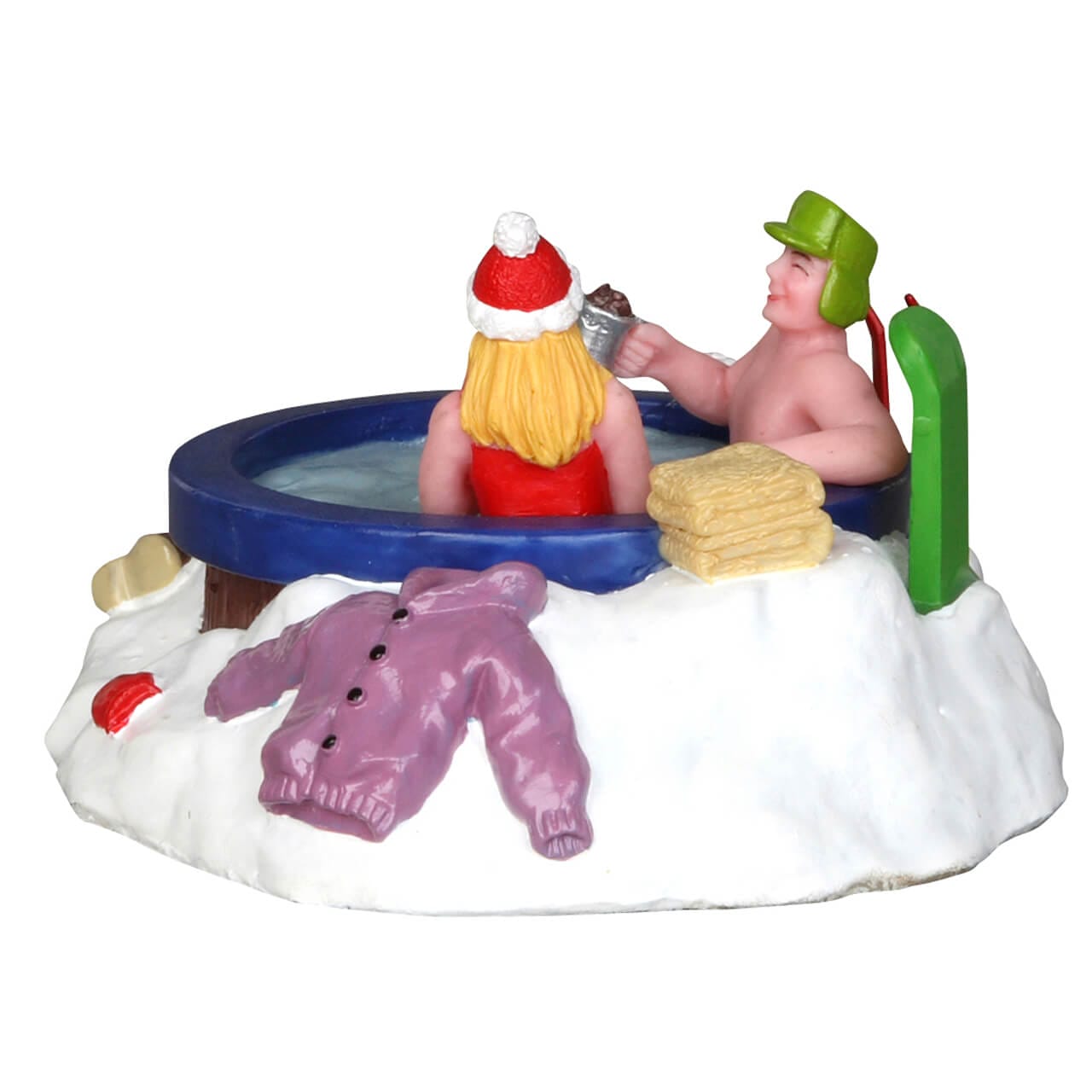 lemax-winter-hot-tubbing-miniatur-szene image 2