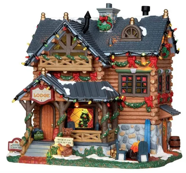 lemax-pine-grove-lodge-beleuchtetes-miniaturhaus image 1