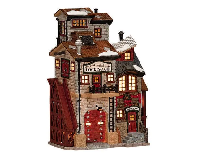lemax-pine-valley-logging-co-miniatur-holzf-ller-geb-ude-weihnachtsdorf image 1