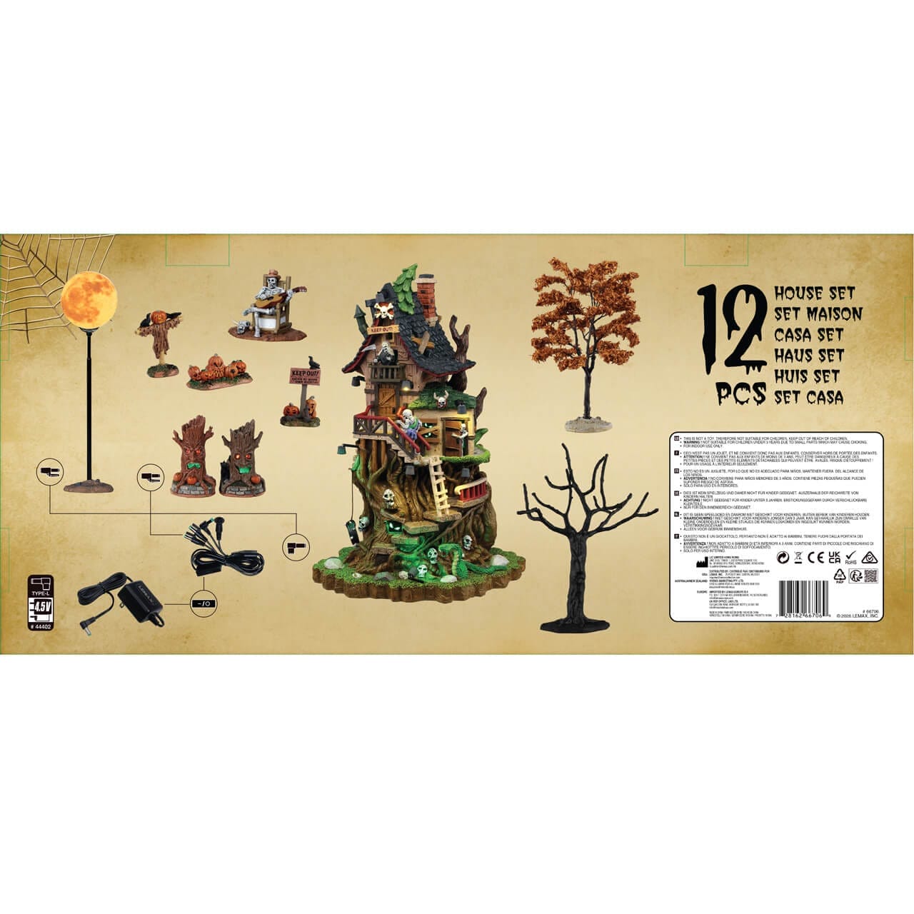 lemax-petrified-forest-tree-house-set-spooky-town image 3