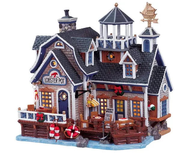 lemax-lobster-pot-miniatur-geb-ude-hafen-szene image 1