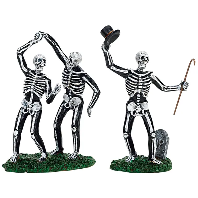 lemax-dancing-skeletons-set-of-2-spooky-town-skelett-figuren image 1