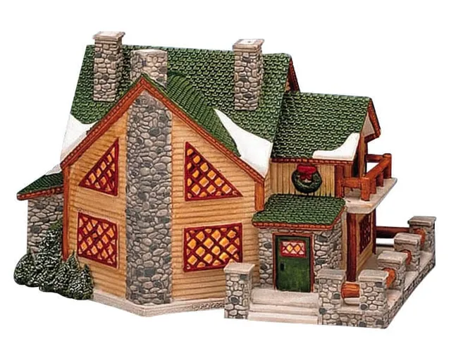 lemax-forest-lake-retreat-miniatur-haus-weihnachtsdorf-seehaus image 1
