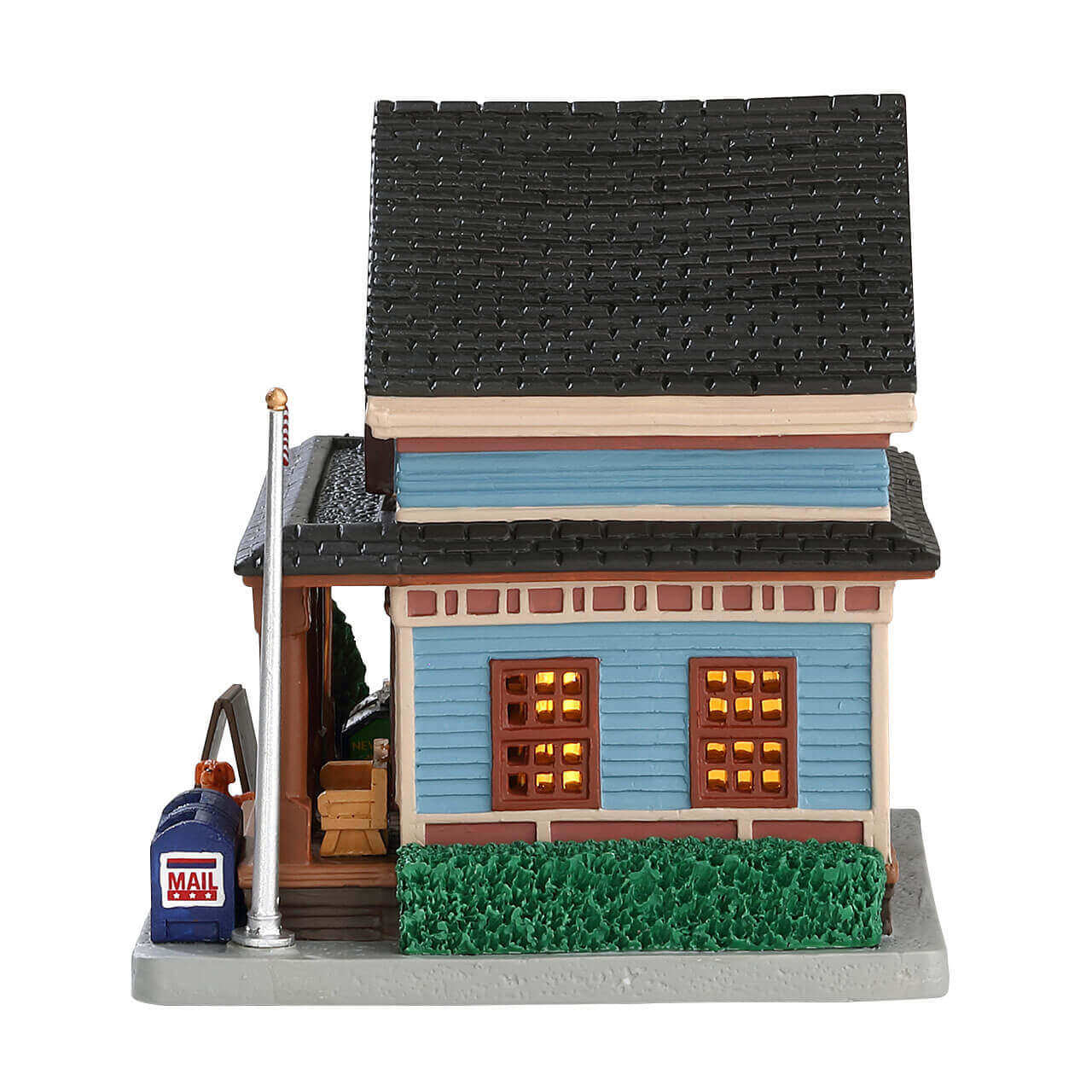 lemax-green-view-post-office-beleuchtetes-miniaturhaus image 2