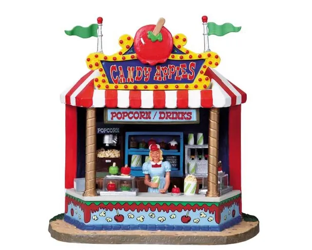 lemax-candy-apple-stand-miniatur-verkaufsstand image 1