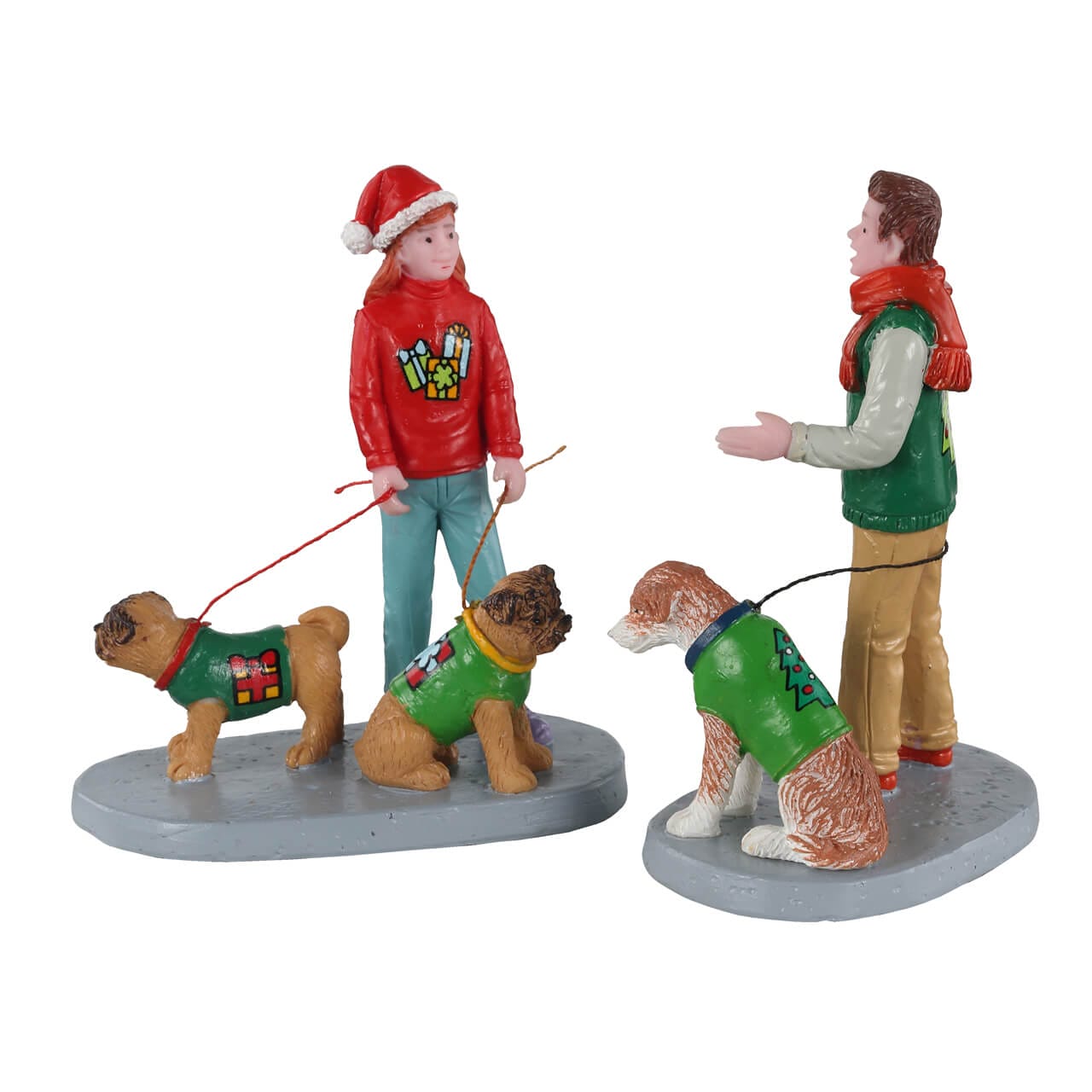 lemax-festive-friends-figuren-set-weihnachtspullover-hunde image 1