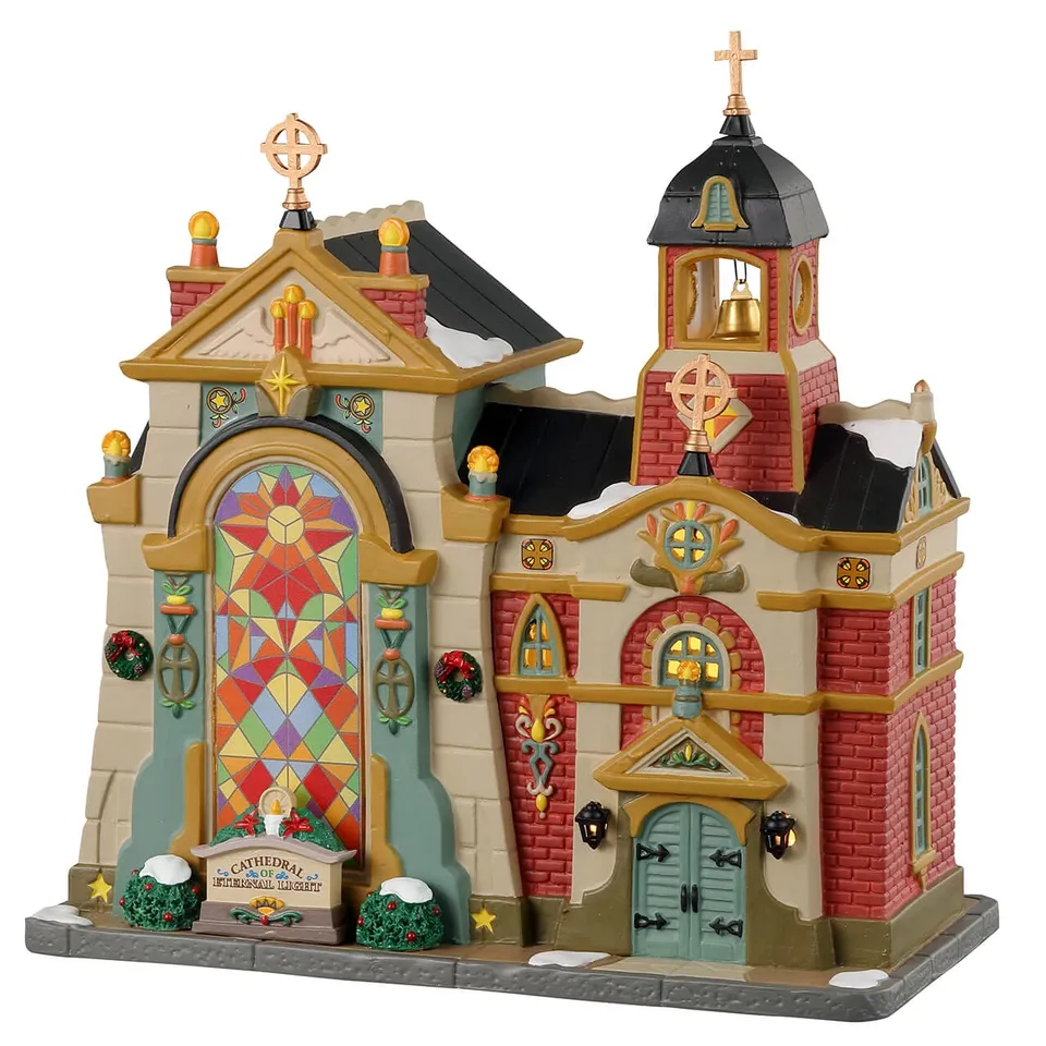 lemax-caddington-village-cathedral-of-eternal-light-beleuchtetes-miniatur-geb-ud image 1