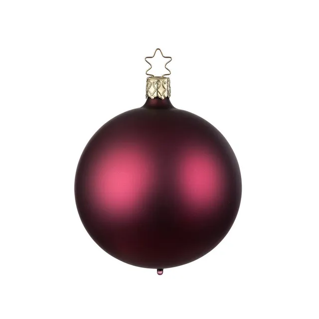inge-glas-manufaktur-kugel-rotwein-matt-christbaumkugel-12-cm image 1