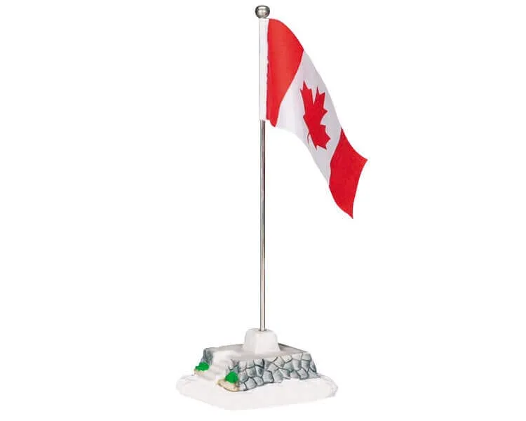 lemax-canadian-flag-pole-miniatur-flaggenmast-f-r-holiday-d-rfer image 1