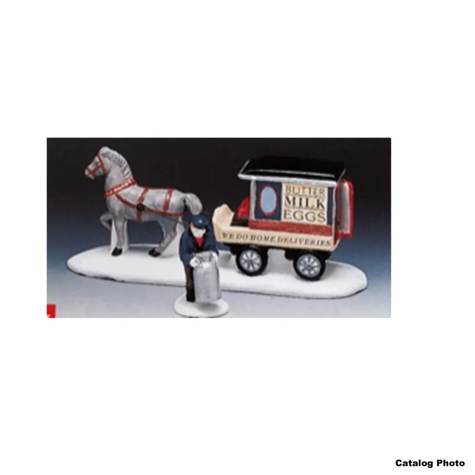 lemax-milk-wagon-miniatur-wagen-weihnachtsdorf image 1