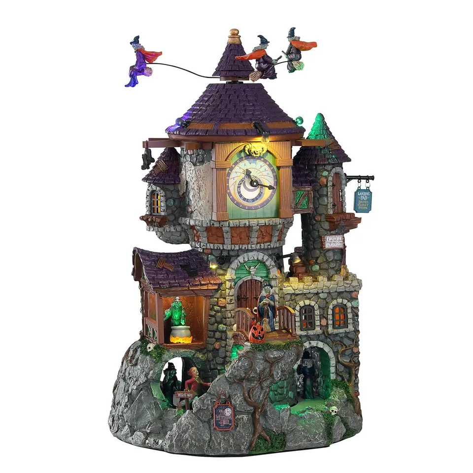lemax-the-witching-hour-spooky-town-uhrturm-animiert image 1