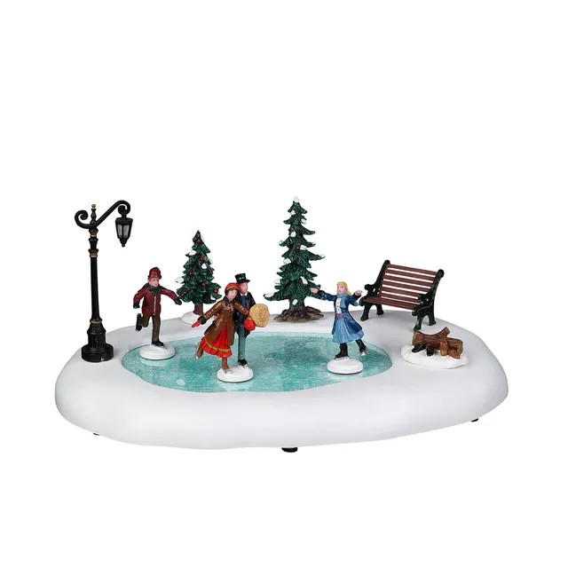 lemax-winter-skating-eislauf-miniaturszene image 1