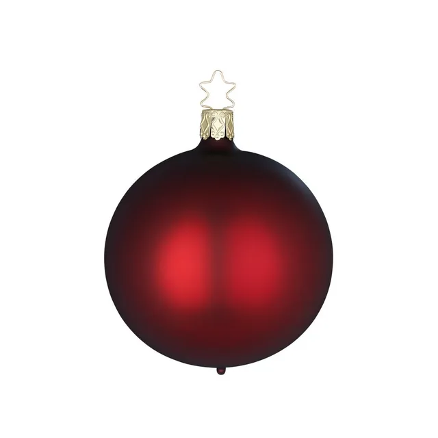 inge-glas-christbaumkugel-imperialrot-matt-12-cm image 1
