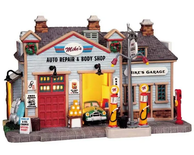 lemax-mike-s-auto-repair-body-shop-beleuchtetes-geb-ude image 1