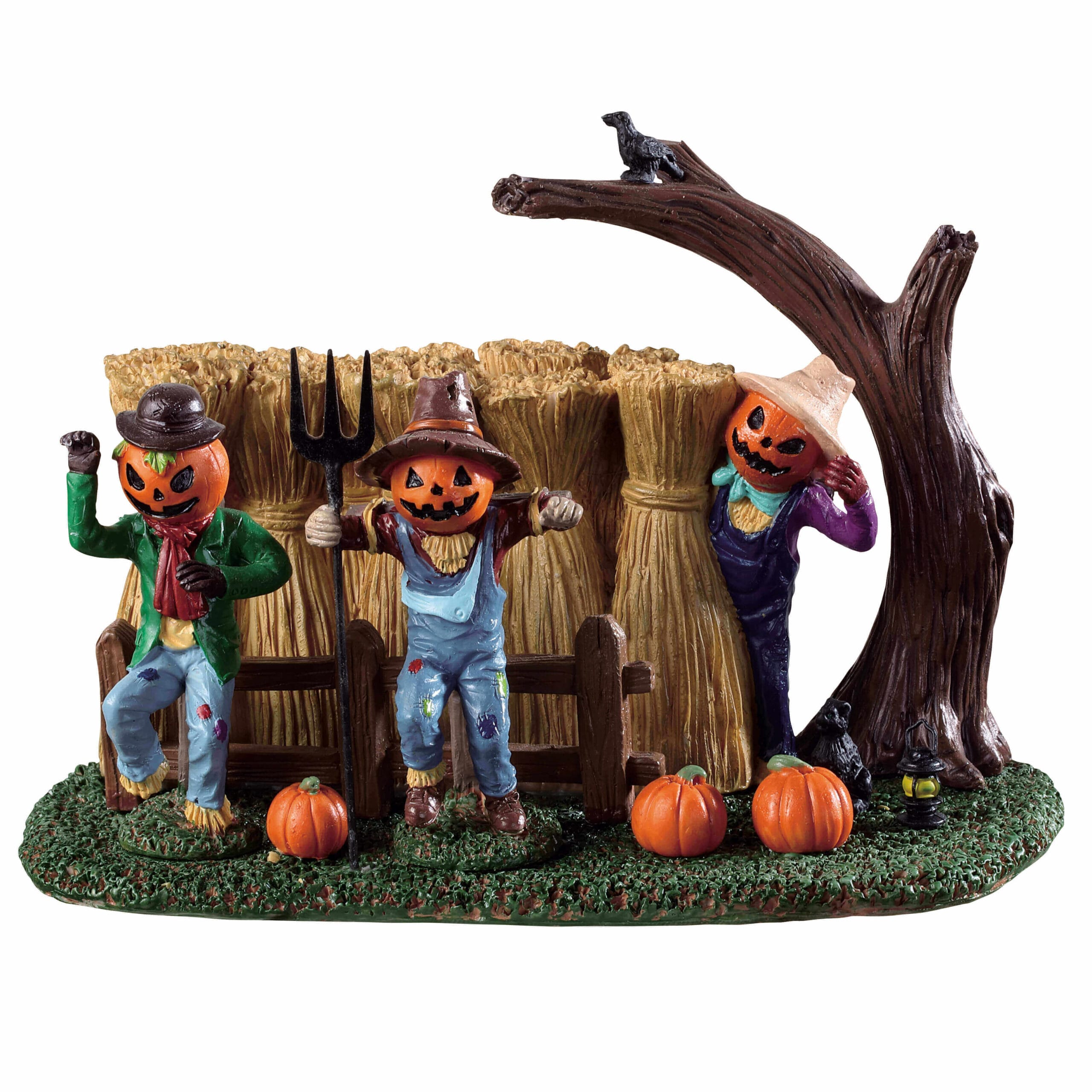 lemax-sinister-scarecrows-spooky-town-vogelscheuchen-mit-k-rbiskopf image 5