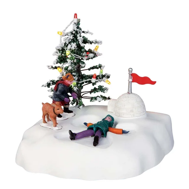 lemax-angel-s-wings-schnee-engel-miniaturszene image 1
