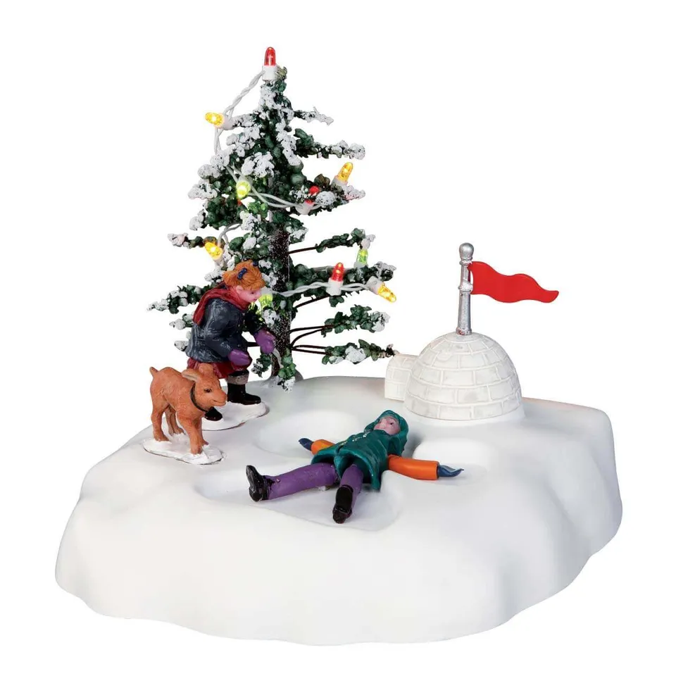 lemax-angel-s-wings-schnee-engel-miniaturszene image 1