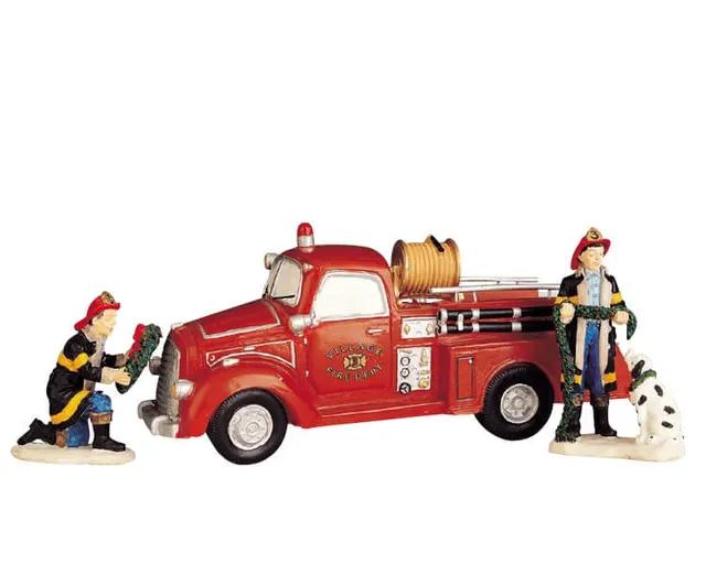 lemax-festive-fire-engine-weihnachts-feuerwehrauto image 1