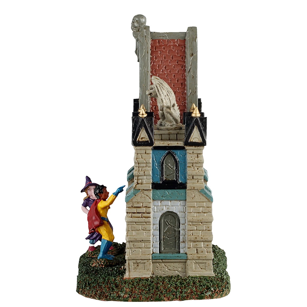 lemax-gargoyle-gate-spooky-town-miniatur-tor-szene image 3
