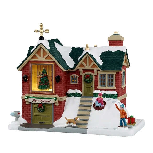 lemax-the-little-brick-house-caddington-miniaturhaus-beleuchtet image 1