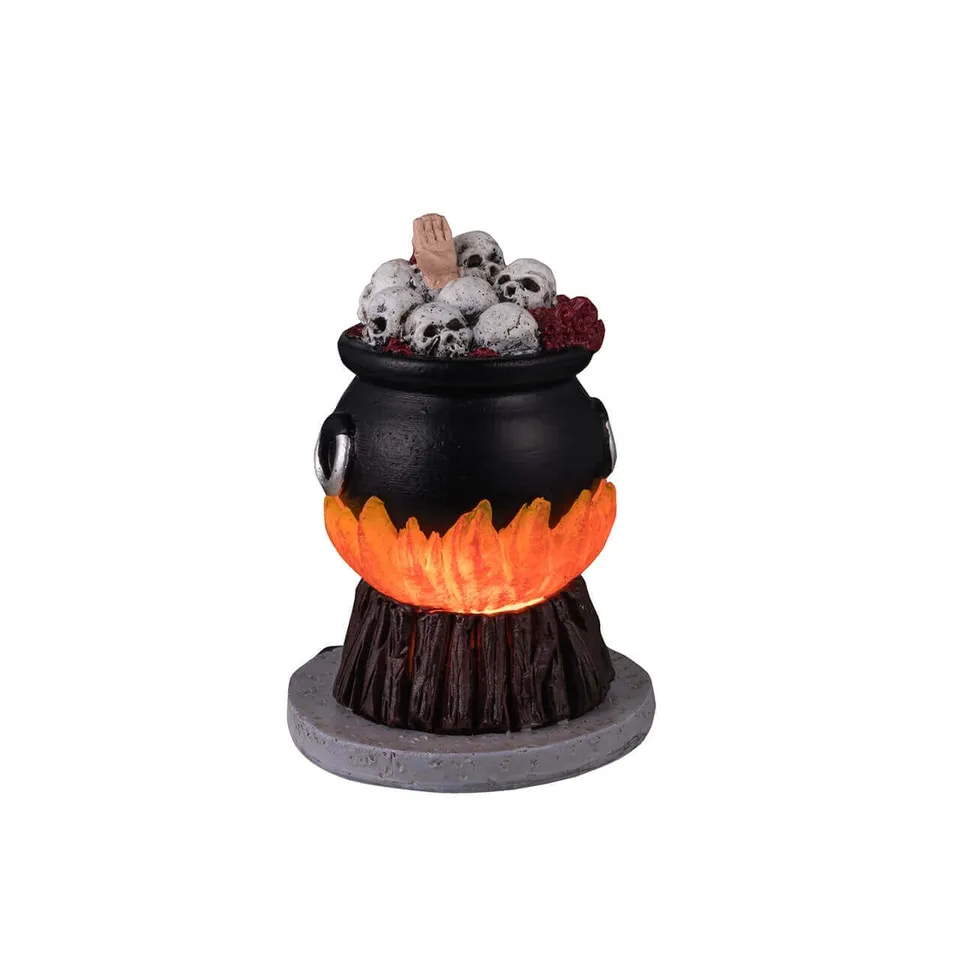 lemax-skull-stew-cauldron-spooky-town-miniaturfigur image 1
