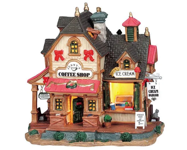 lemax-jenny-s-coffee-shop-ice-cream-parlor-miniaturhaus image 1