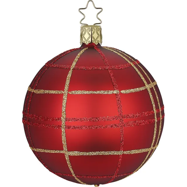 inge-glas-klassisches-karo-christbaumkugel-10-cm image 1