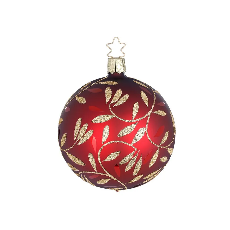 inge-glas-manufaktur-christbaumkugel-freudentanz-6-cm-burgunderrote-glaskugel image 1