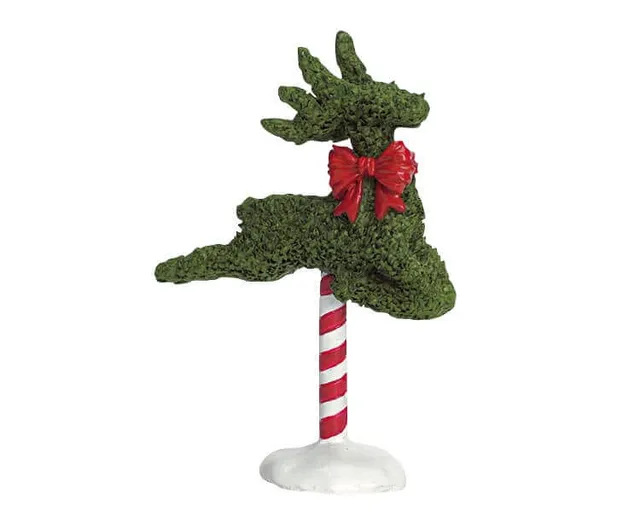 lemax-leaping-reindeer-topiary-dekofigur image 1
