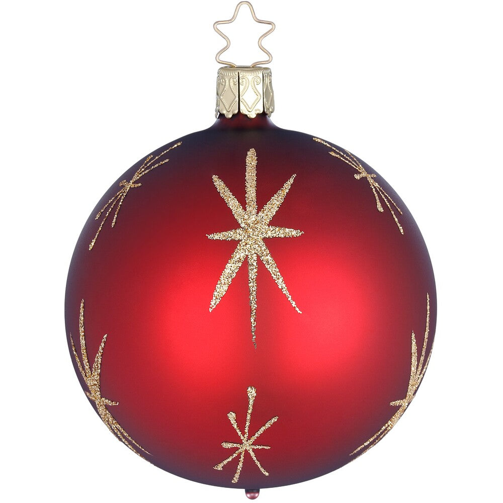 inge-glas-sternentanz-christbaumkugel-10-cm-burgunderfarbene-glaskugel-aus-der-m image 1