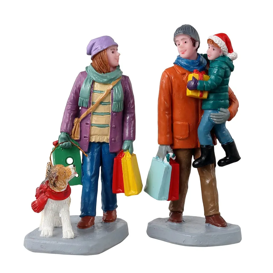 lemax-holiday-shoppers-familie-figuren-set-weihnachtsdorf image 1