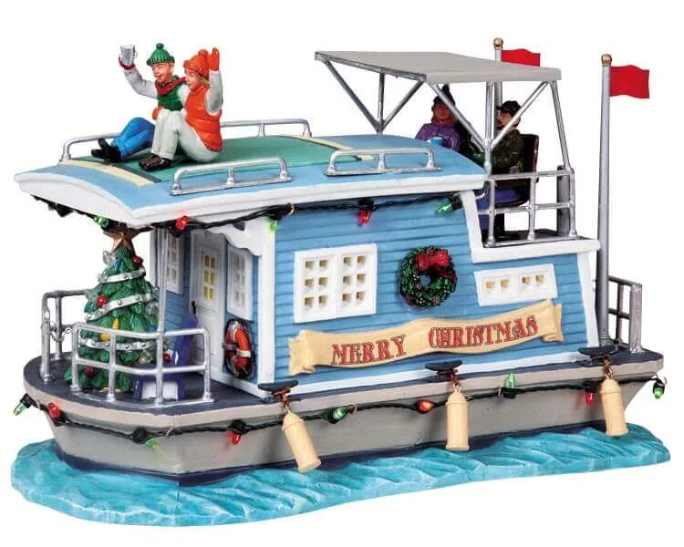 lemax-holiday-houseboat-miniaturhaus-holidays-seasons-sammelwelt image 1