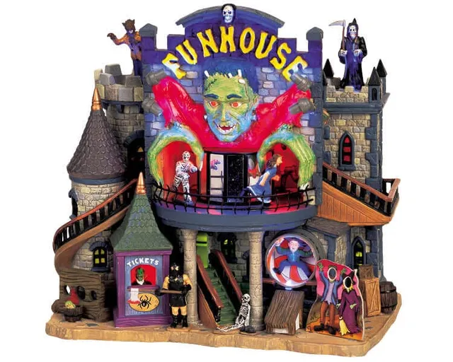 lemax-spooky-town-funhouse-beleuchtetes-miniatur-geisterhaus image 1