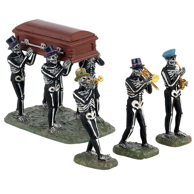 lemax-jazz-funeral-spooky-town-4-teiliges-skelett-set image 1