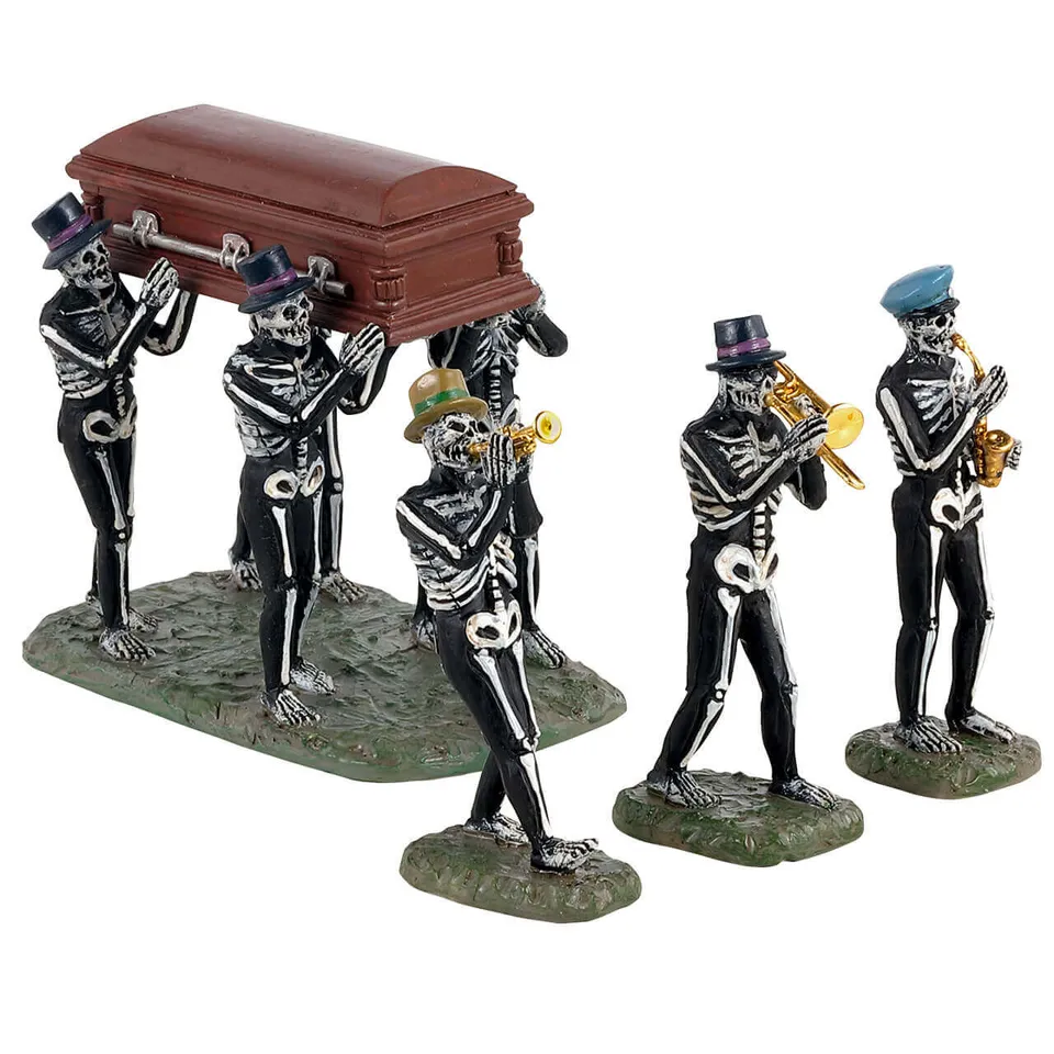 lemax-jazz-funeral-spooky-town-4-teiliges-skelett-set image 1