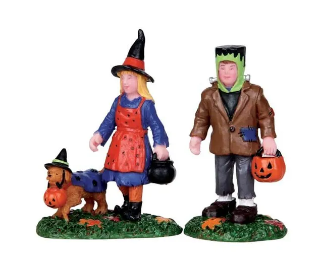 lemax-trick-or-treating-trio-spooky-town-miniatur-figuren-set image 1